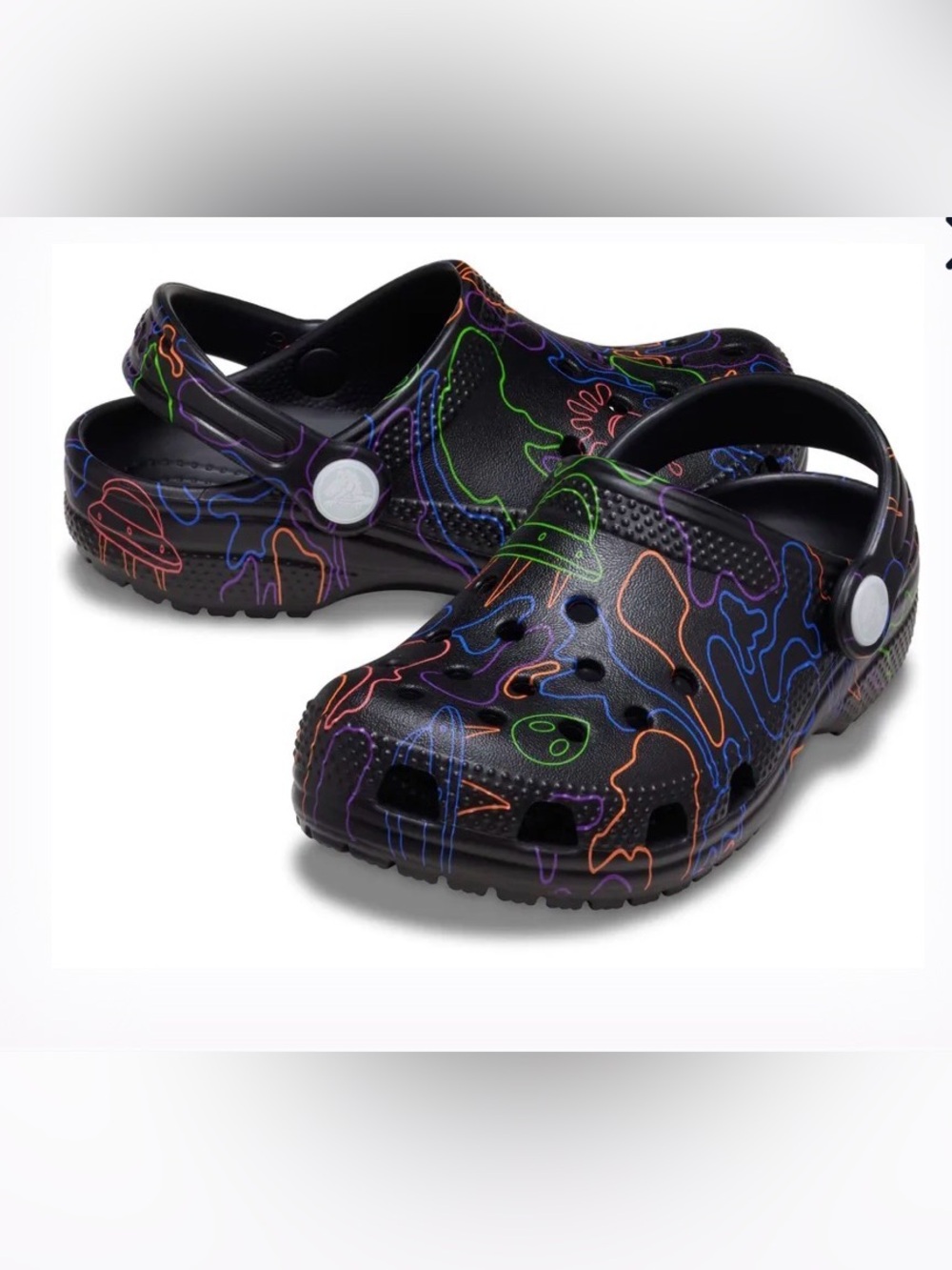 Like New Crocs Toddler Classic HI Vis Camo Clog